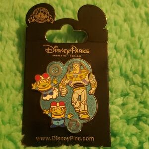Disney Parks Buzz Lightyear and Aliens Pin - Blue and Yellow